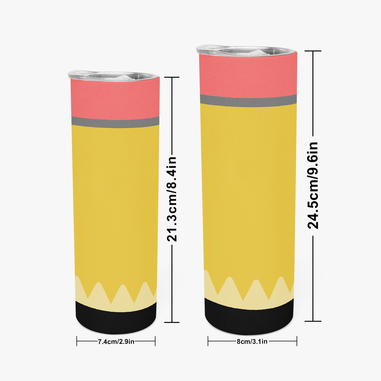 Custom Pencil Tumbler - Personalized Custom 20oz Skinny Tumbler Cup - Personalized Custom Youth T Shirt - Back To School/ First Day Of School, Loving, Funny Gift for Teacher, Kindergarten, Preschool, Pre K, Paraprofessional