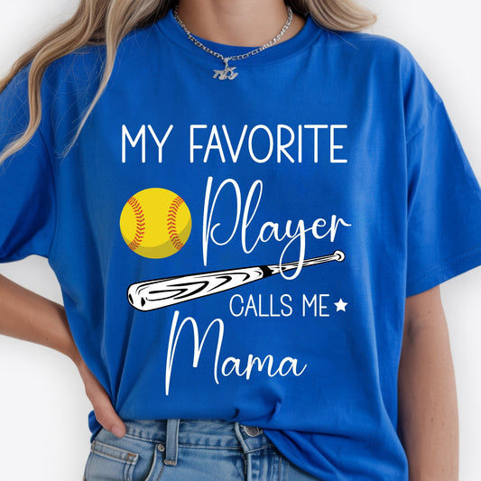 My Favorite Player Calls Me Grandma - Personalized Custom T Shirt - Birthday, Loving, Funny Gift for Grandma/Nana/Mimi, Mom, Wife, Grandparent