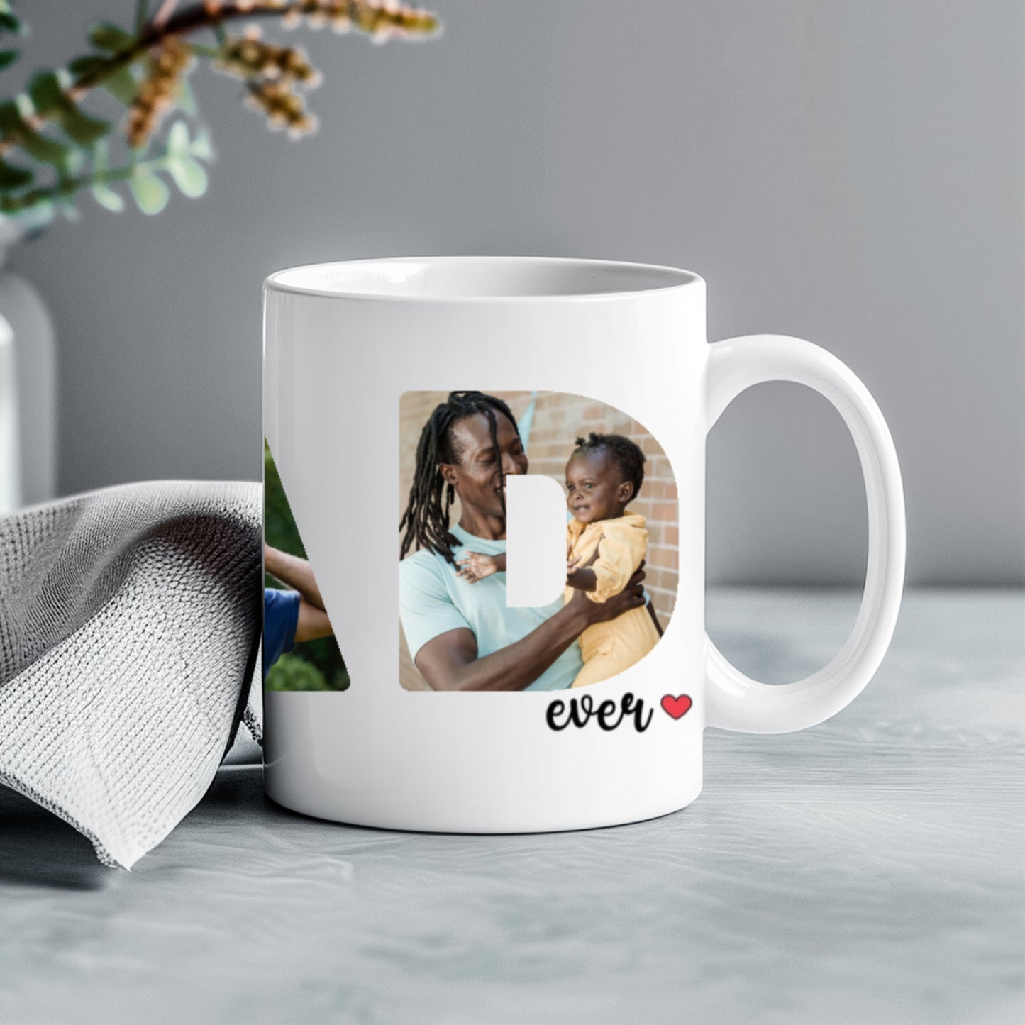 Custom Photo Best Dad Ever - Personalized Custom Mug - Father's Day Gift For Dad, Daddy, Papa