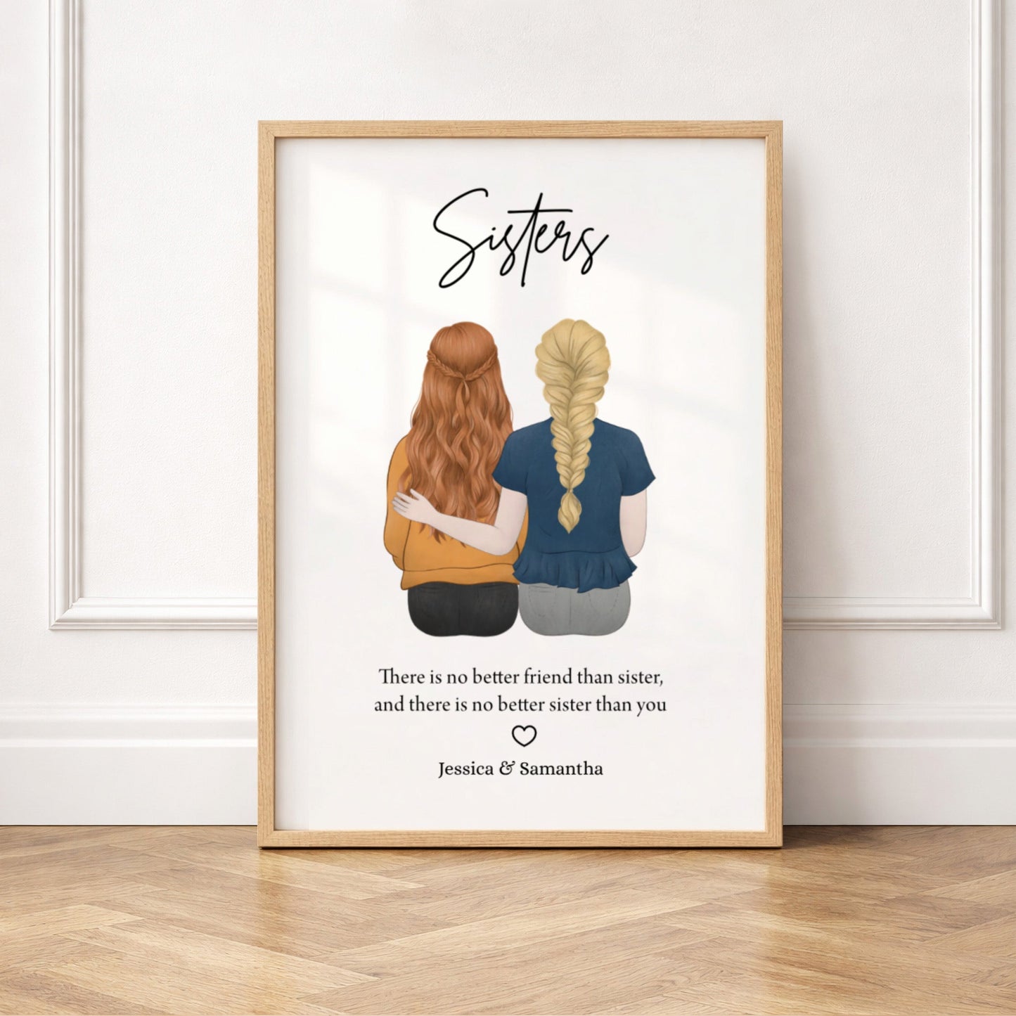 Personalized Sister Print | Custom Quote Gift for Sister | Christmas Gift for Her
