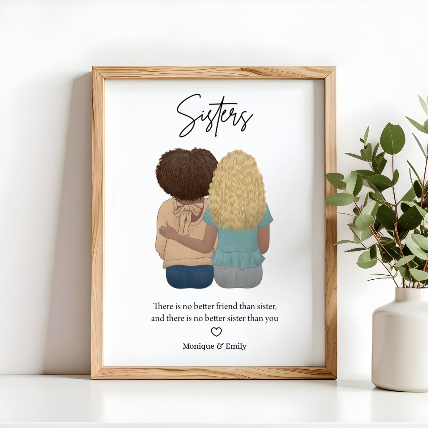 Personalized Sister Print | Custom Quote Gift for Sister | Christmas Gift for Her