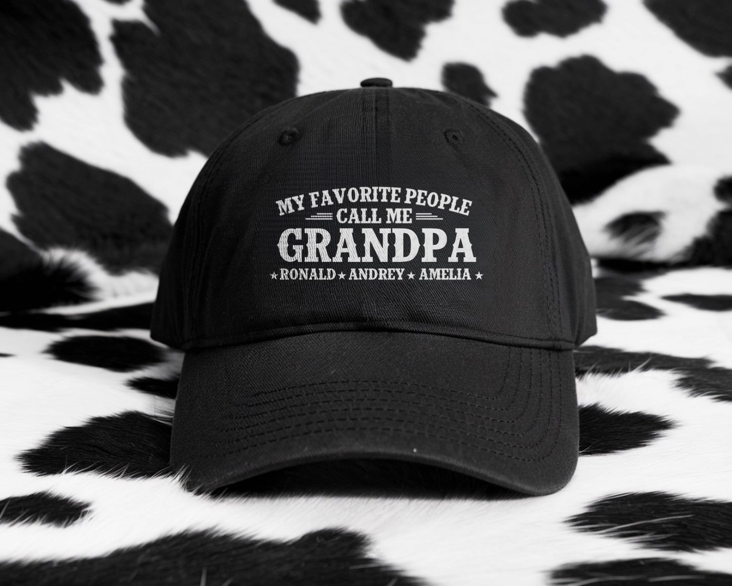 Personalized My Favorite People Call Me Hat | Custom Garment Washed Baseball Cap