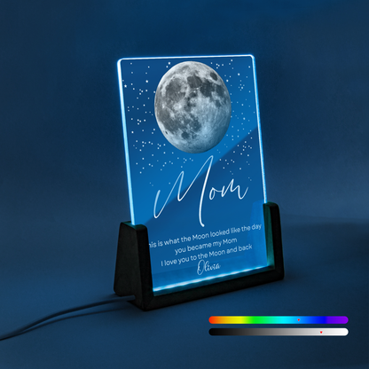 Custom Moon Phase Night Light Mother's Day Gift