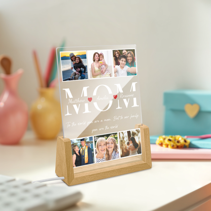 Best Mom Ever - Custom Photo LED Night Light - Personalized Mother's Day Gift for Mom, Mommy, Mother, Stepmom | Birthday, Anniversary Gifts for Her