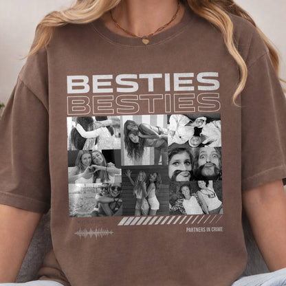 Custom Besties Photo Shirt | Personalized 90s Vintage Bootleg T-Shirt | BFF Birthday Gift