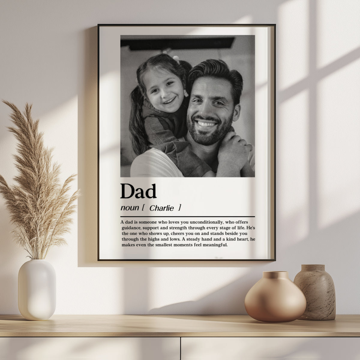 Personalized Dad Definition Print | Custom Photo Gift for Dad | Father’s Day Wall Art