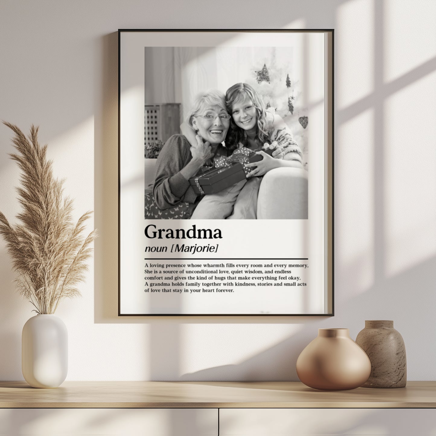 Personalized Grandma Print | Custom Grandparent Wall Art | Grandma Birthday Gift