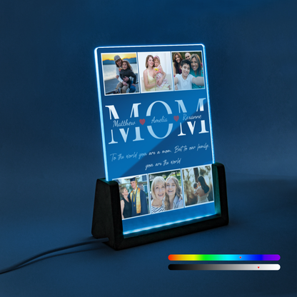 Best Mom Ever - Custom Photo LED Night Light - Personalized Mother's Day Gift for Mom, Mommy, Mother, Stepmom | Birthday, Anniversary Gifts for Her