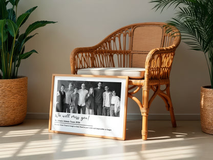Personalized Work Leaving Gift Print | Custom Team Photo Keepsake | Retirement Gift