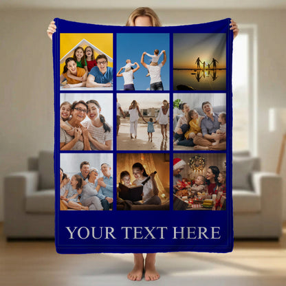 Custom Photo Blanket Grandma, Personalized Picture for Grandma