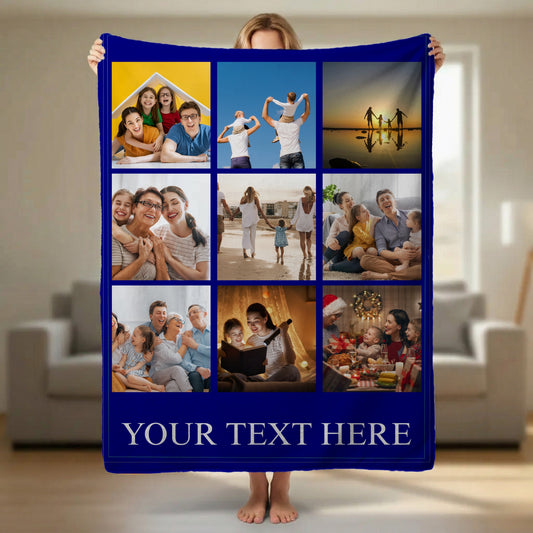 Custom Photo Blanket Grandma, Personalized Picture for Grandma