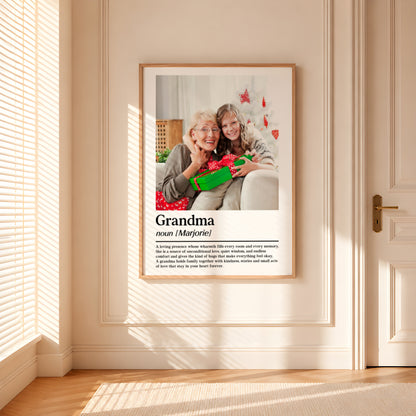 Personalized Grandma Print | Custom Grandparent Wall Art | Grandma Birthday Gift