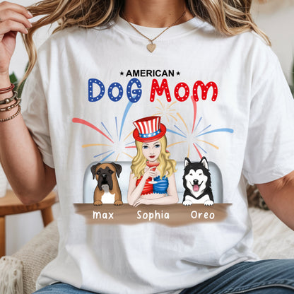 American Dog Mom Shirt - Independence Day Tees 4th of July
