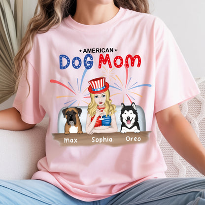 American Dog Mom Shirt - Independence Day Tees 4th of July