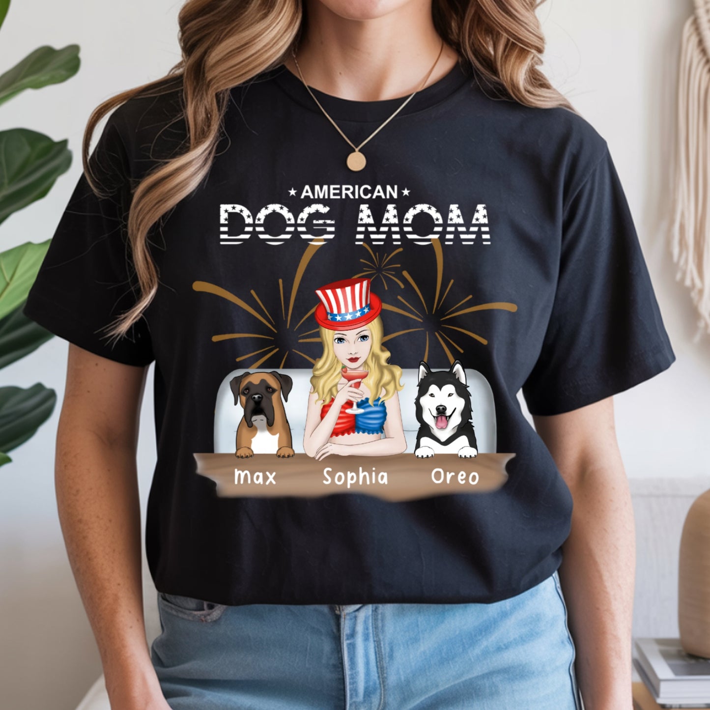 American Dog Mom Shirt - Independence Day Tees 4th of July