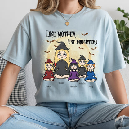 Personalized Like Mother Like Daughter Witch Halloween Shirt | Custom Matching Mom Daughter Tee