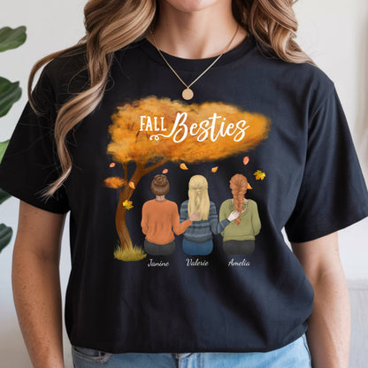Fall Besties Shirt | Matching Best Friend Autumn T-Shirt | Cute Friendship Gift