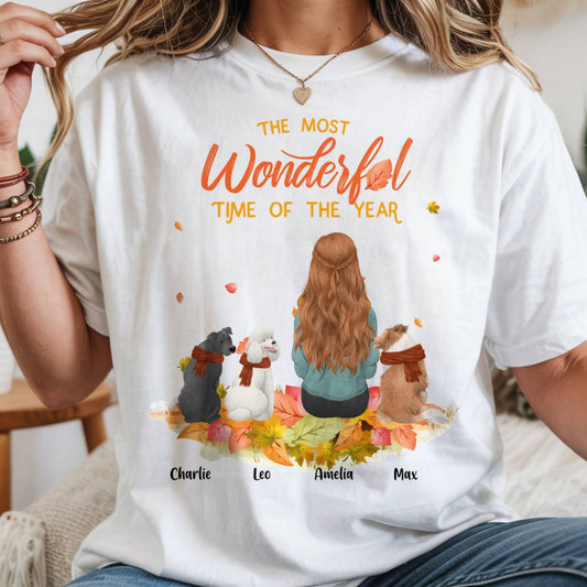 Fall Dog Lover Pet Shirt | "It's The Most Wonderful Time Of The Year" Dog Mom T-Shirt