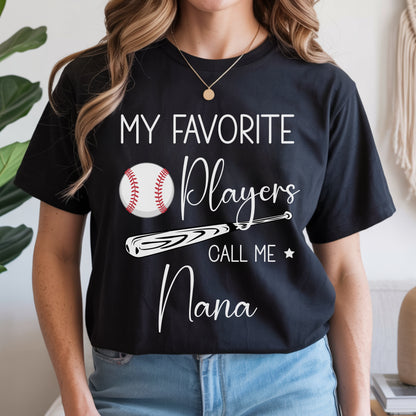 My Favorite Player Calls Me Grandma - Personalized Custom T Shirt - Birthday, Loving, Funny Gift for Grandma/Nana/Mimi, Mom, Wife, Grandparent
