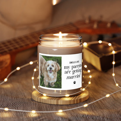 Custom Engagement Pet Candle | Personalized Dog Engagement Gift for Couples