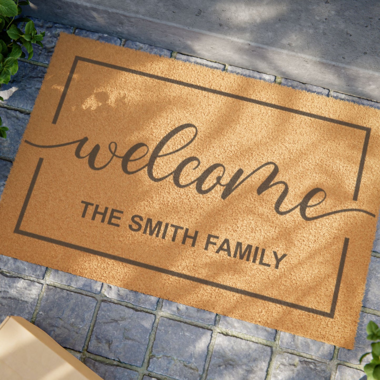 Personalized Family Name Coir Welcome Doormat | Custom Front Door Mat | Housewarming Gift