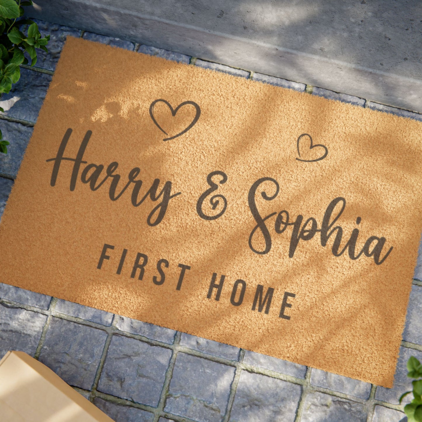 Personalized Front Door Doormat | Custom Printed Mat | First Home Couple Gift
