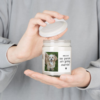Custom Engagement Pet Candle | Personalized Dog Engagement Gift for Couples