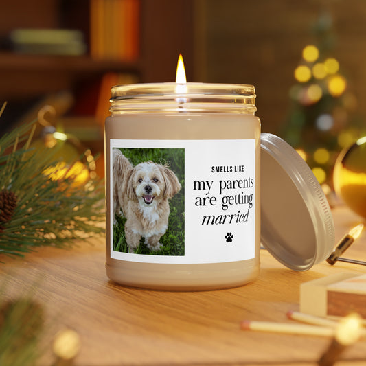 Custom Engagement Pet Candle | Personalized Dog Engagement Gift for Couples