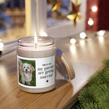 Custom Engagement Pet Candle | Personalized Dog Engagement Gift for Couples