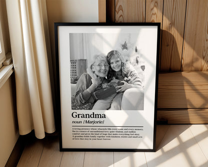 Personalized Grandma Print | Custom Grandparent Wall Art | Grandma Birthday Gift