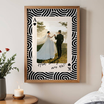 King & Queen Personalized Photo Poster | Custom Couples Wall Art Gift