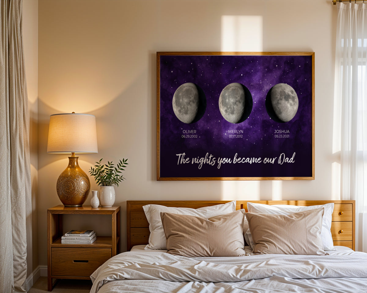 The Nights You Became Our Dad Framed Poster | Personalized Father’s Day Gift | Dad Wall Art