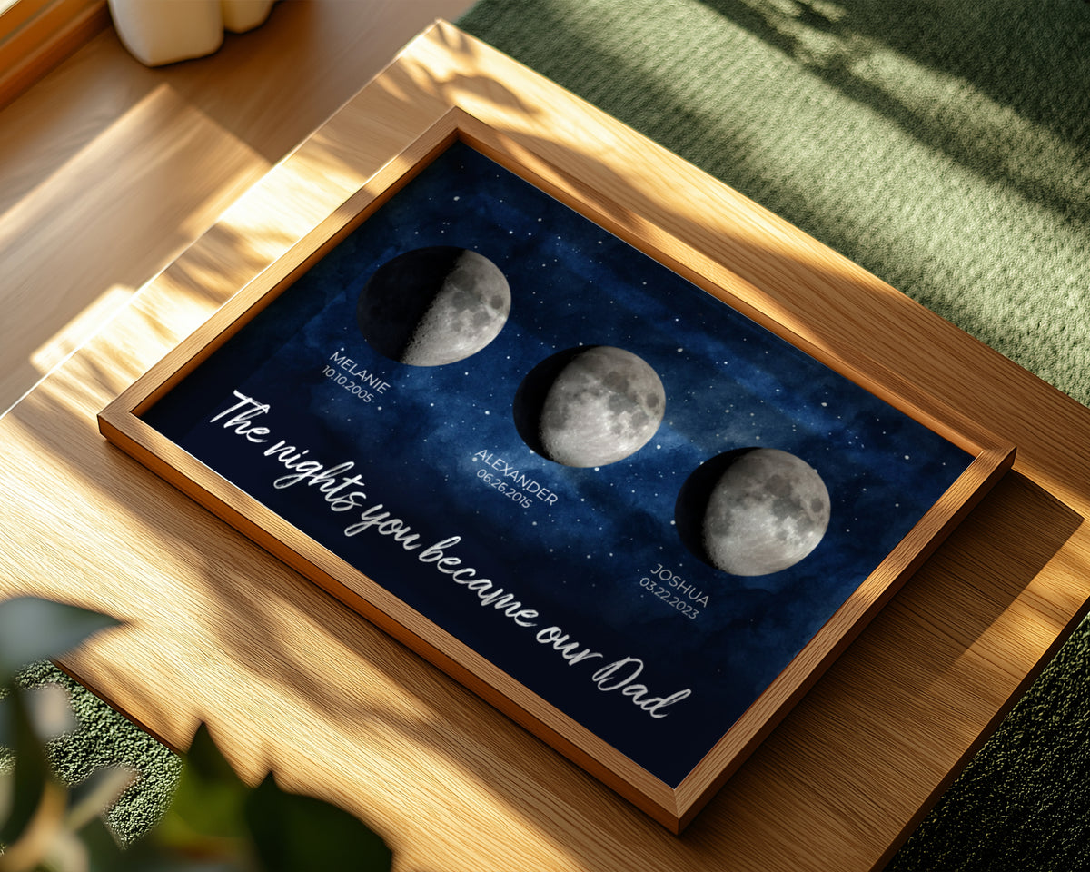 The Nights You Became Our Dad Framed Poster | Personalized Father’s Day Gift | Dad Wall Art