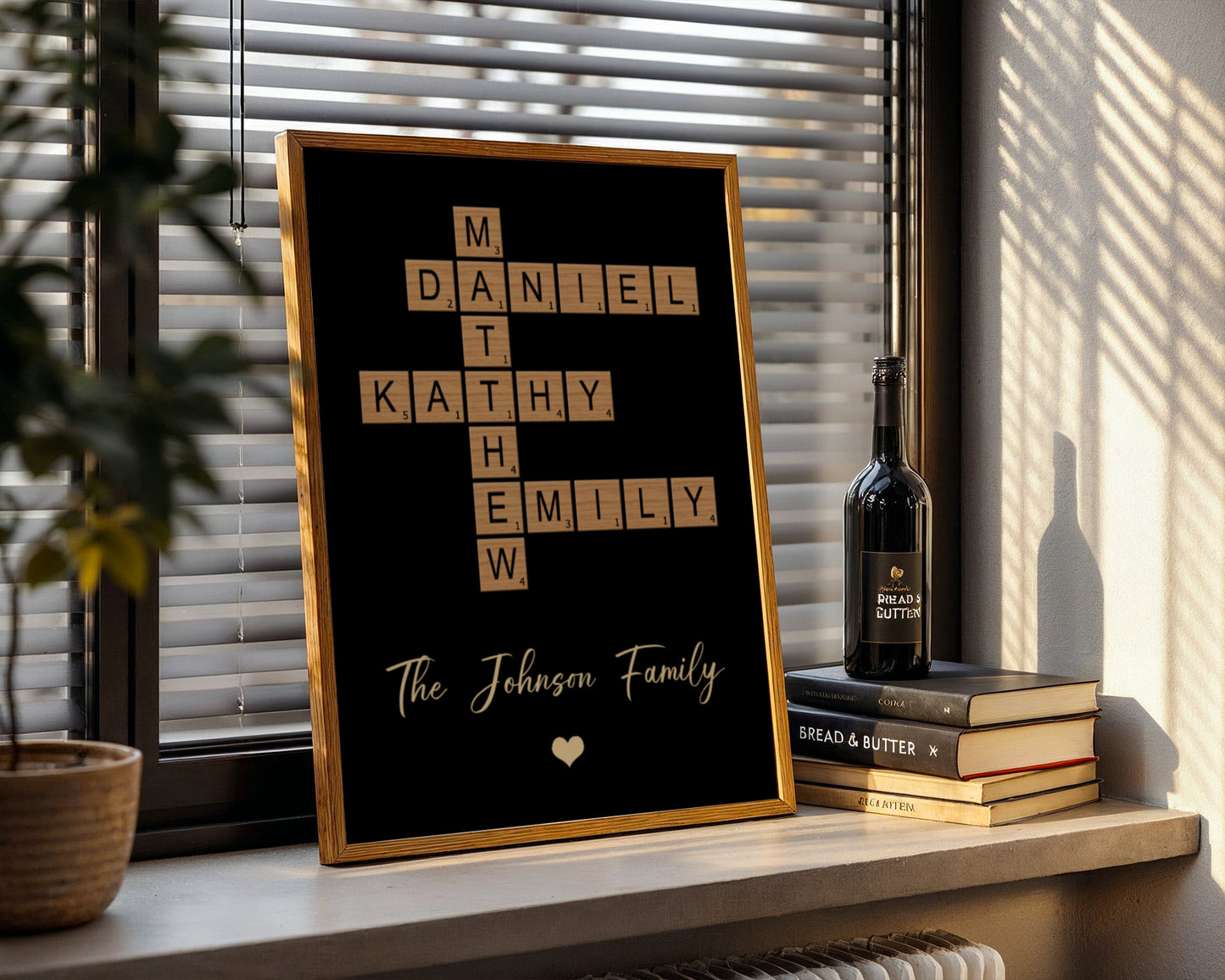 Family Crossword Art - Custom Family Name Personalized Poster/Canvas Print