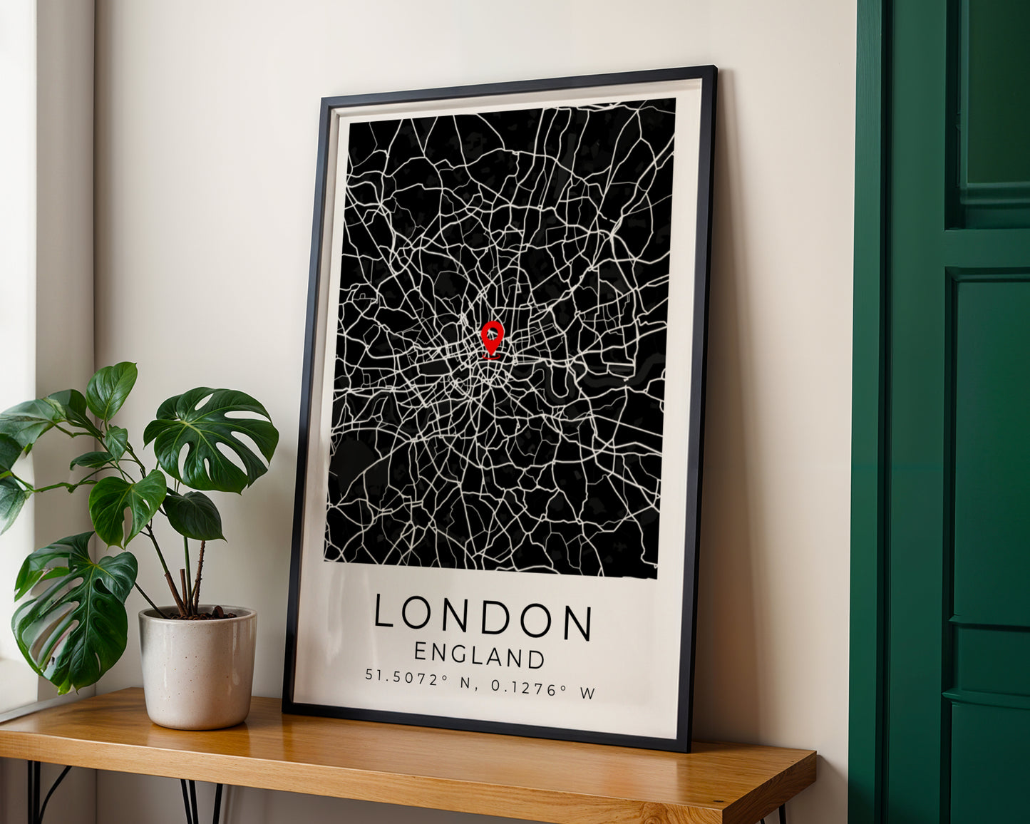 Personalized Map Print Custom Map Wall Art Framed Poster