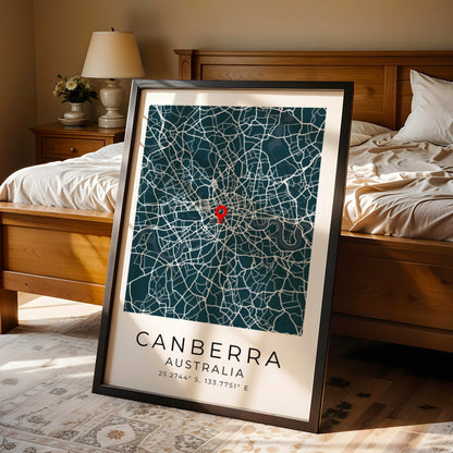 Personalized Map Print Custom Map Wall Art Framed Poster