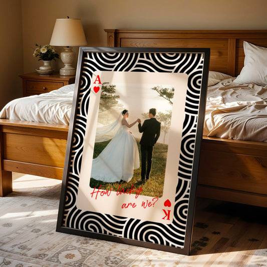 King & Queen Personalized Photo Poster | Custom Couples Wall Art Gift