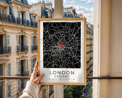 Personalized Map Print Custom Map Wall Art Framed Poster