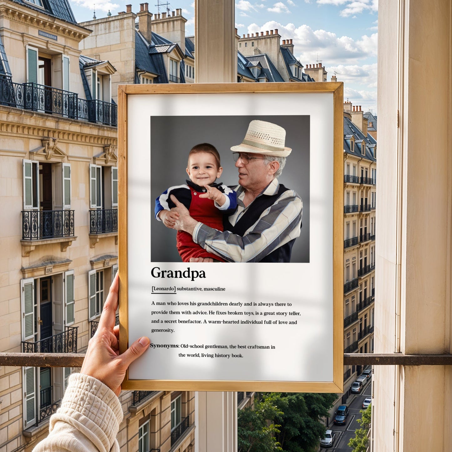 Custom Photo Grandpa Definition - Personalized Poster/Canvas Prints - Father's Day Gift For Grandpa, Grandfather