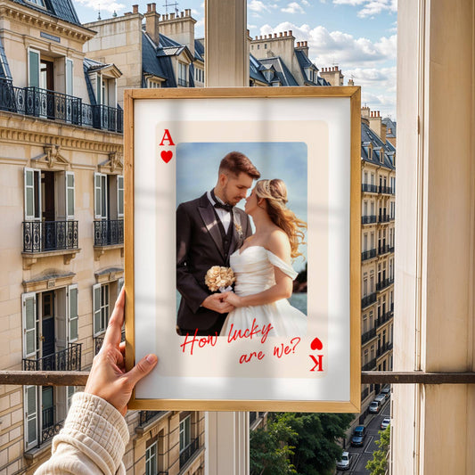 King & Queen Personalized Photo Poster | Custom Couples Wall Art Gift