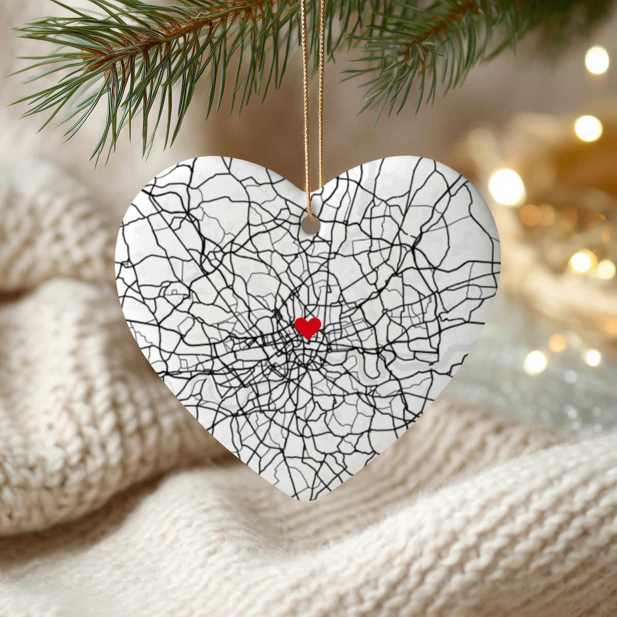 Personalized Engagement Ornament | Custom Wedding Location Ornament | Newlywed Gift
