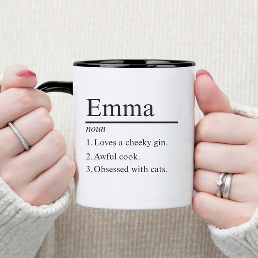 Personalized Name Definition Mug, Personalize Name Coffee Mug With Custom Definition, Custom Name Mug, Name Meaning Mug, Name Definition Cup