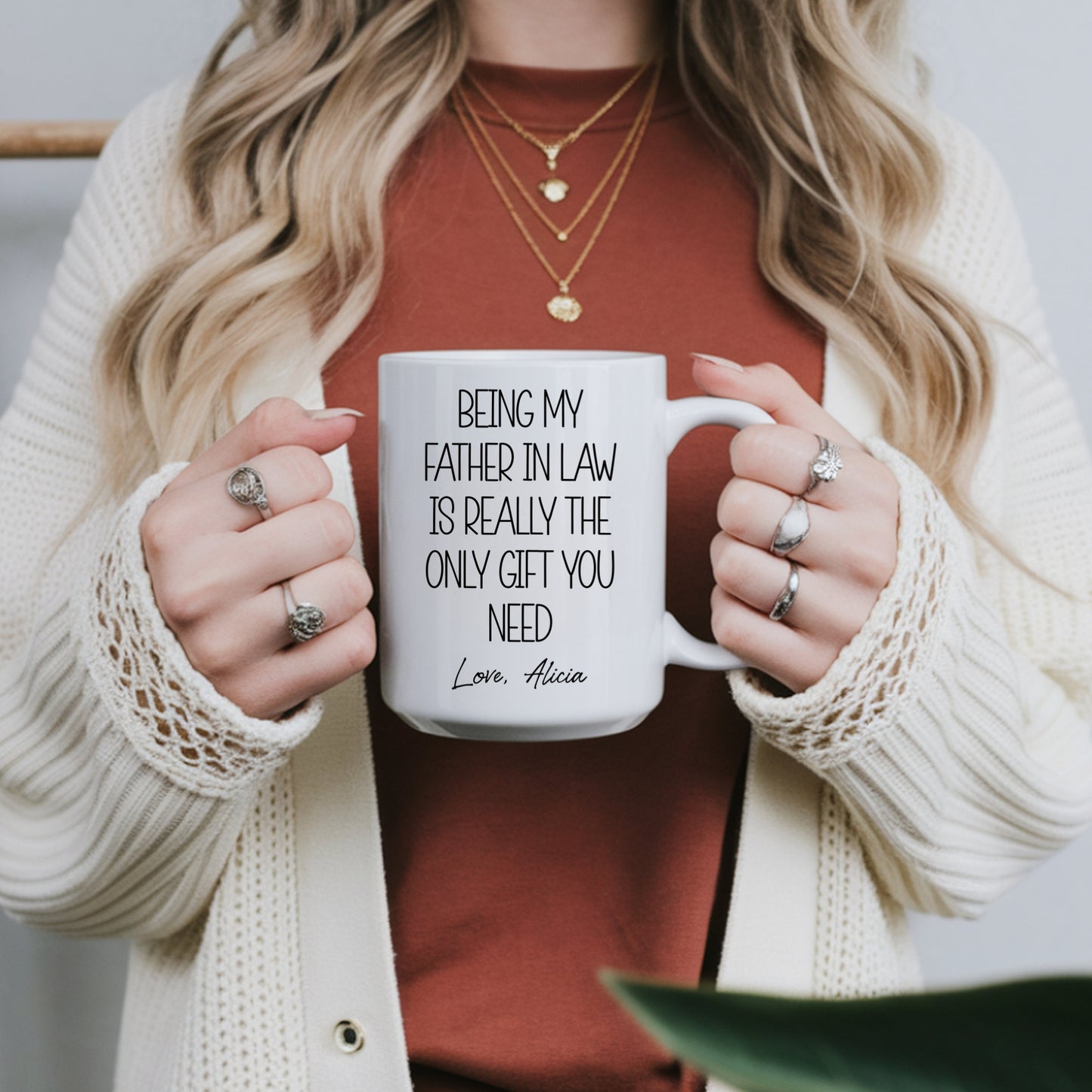 Being My Father In Law is The Only Gift You Need - Personalized Custom Mug - Father's Day Gift For Father In Law