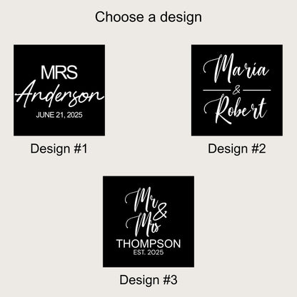 Personalized Wedding Champagne Flutes: Engraved Mr & Mrs Toasting Glass