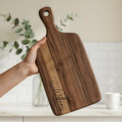 Personalized Monogram Bamboo Cutting Board | Custom Engraved Wedding Gift