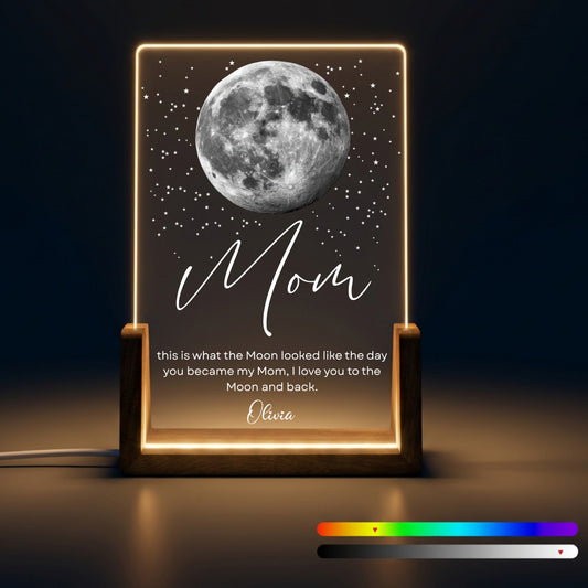 Custom Moon Phase Night Light Mother's Day Gift
