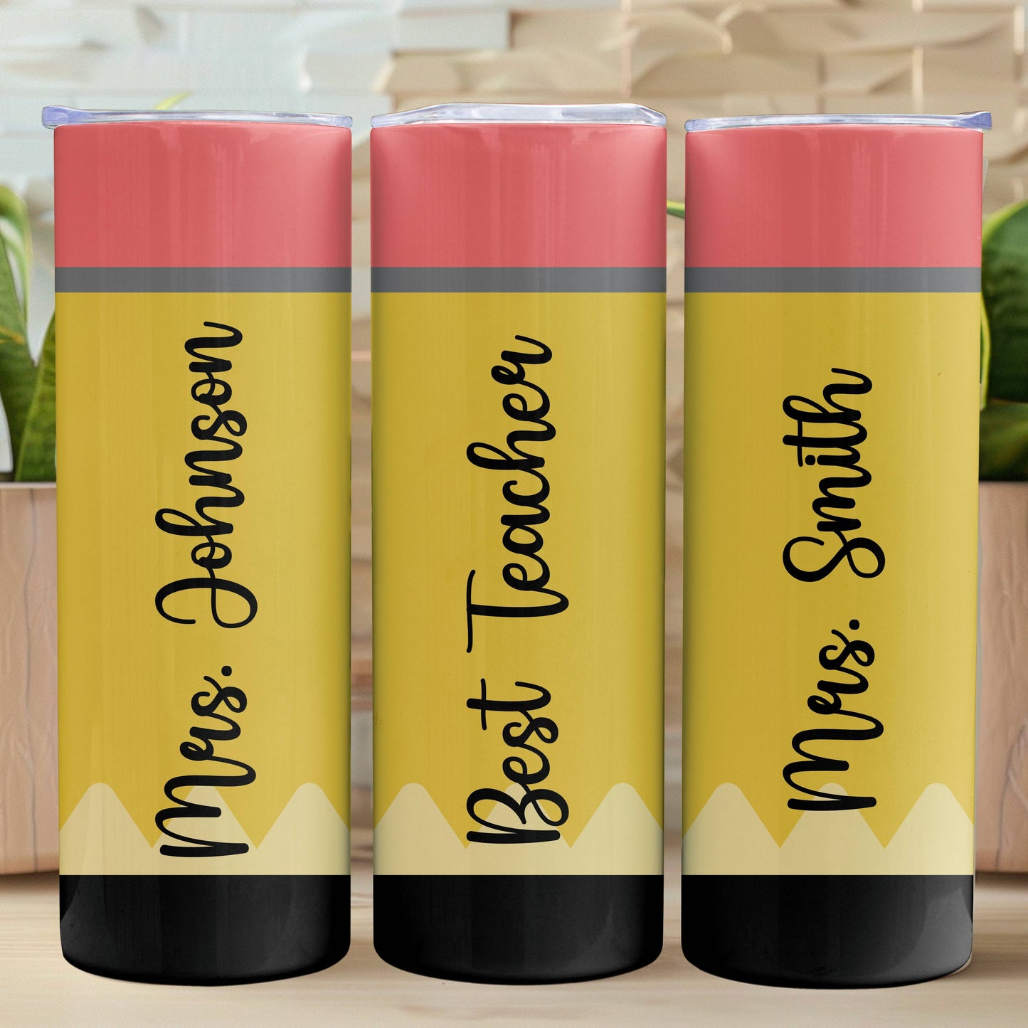 Custom Pencil Tumbler - Personalized Custom 20oz Skinny Tumbler Cup - Personalized Custom Youth T Shirt - Back To School/ First Day Of School, Loving, Funny Gift for Teacher, Kindergarten, Preschool, Pre K, Paraprofessional