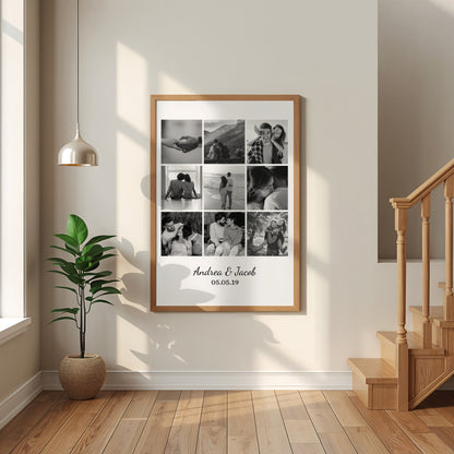 Personalized Photo Collage Print – Custom Anniversary & Birthday Gift for Her or Him | Couple Photo Collage