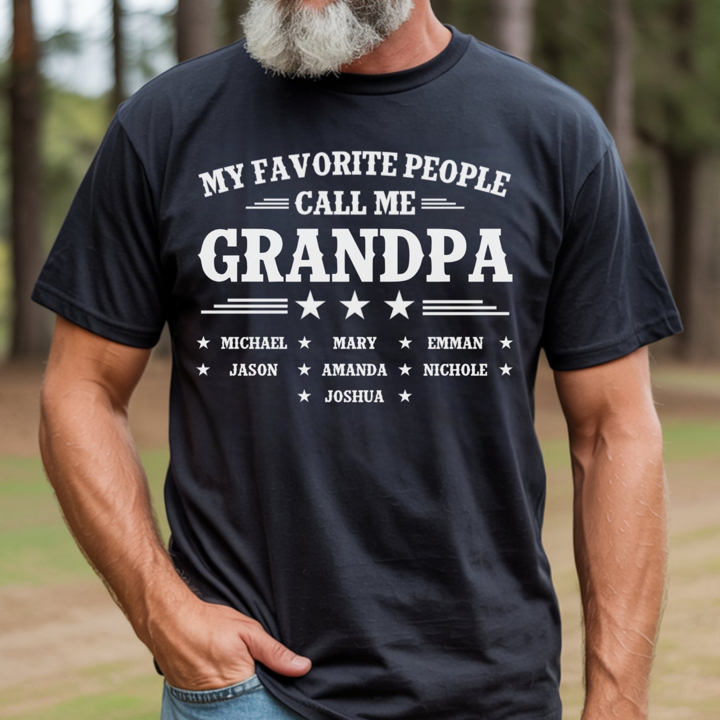 Custom Kids Names My Favorite People Call Me Papa - Family Personalized Unisex T-shirt, Hoodie, Sweatshirt - Custom Father's Day, Birthday Gift For Dad, Grandpa