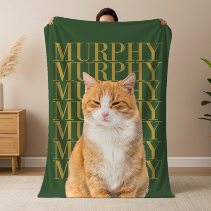 Custom Pet Photo Blanket | Personalized Dog Portrait Blanket | Pet Memorial & Loss Gift